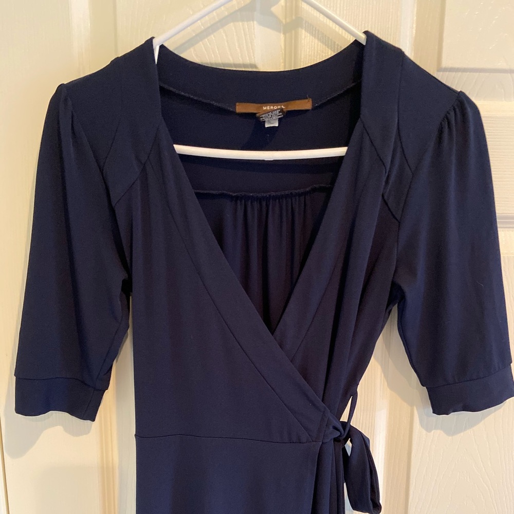 Beautiful navy wrap dress